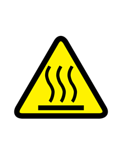 Hot Surface Warning Labels 50x50mm