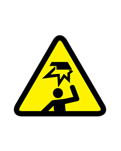 Overhead Obstacle Warning Labels 50x50mm