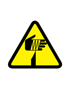 Sharp Element Warning Labels 50x50mm