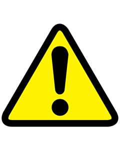 General Warning Symbol Labels 100x100mm