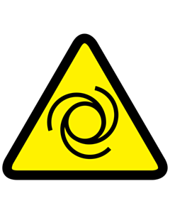 Automatic Start-Up Warning Labels 100x100mm