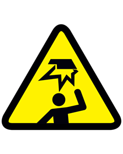 Overhead Obstacle Warning Labels 100x100mm