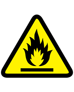 Flammable Material Warning Labels 100x100mm