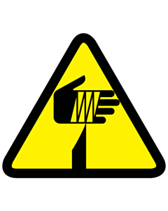 Sharp Element Warning Labels 100x100mm