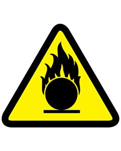 Oxidizing Substance Warning Labels 100x100mm