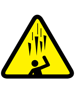 Falling Ice Spikes Warning Labels 100x100mm