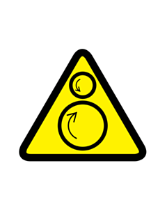 Counter-Rotating Rollers Warning Labels
