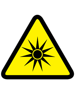 Optical Radiation Warning Labels 100x100mm