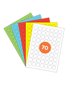 A4 Label Sheets 70 Labels Per Sheet 25mm Diameter