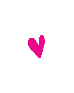 Neon Pink Heart Stickers 5x7mm