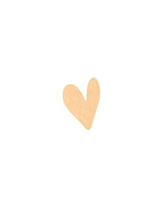 Kraft Heart Stickers 5x7mm