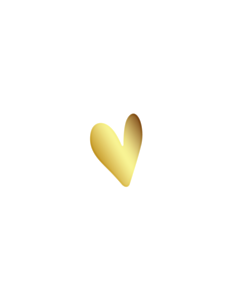 Gold Heart Stickers 5x7mm