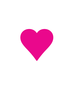 Neon Pink Heart Stickers 15x15mm