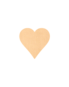 Kraft Heart Stickers 15x15mm