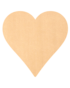 Kraft Paper Heart Stickers 43x43mm