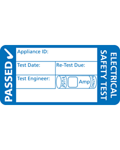 3rd Edition Blue PAT Test Labels 50x25mm