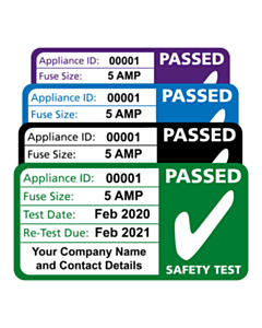 Personalised 3rd Edition PAT Test Passed Labels 50x25mm