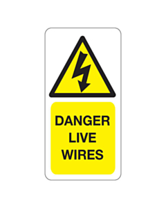 Danger Live Wires Labels
