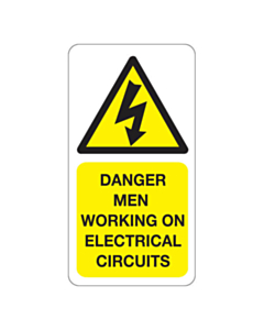Danger Men Working on Electrical Circuits Labels
