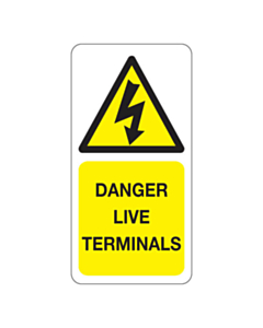 Danger Live Terminals Labels