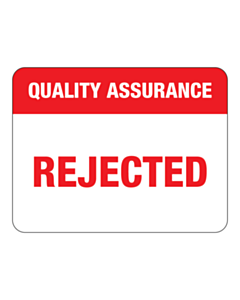 Quality Assurance Rejected Labels 43x33mm