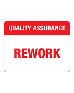 Quality Assurance Rework Labels 43x33mm