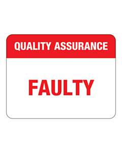 Quality Assurance Faulty Labels 43x33mm