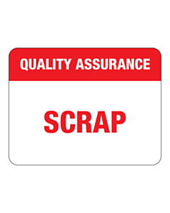 Quality Assurance Scrap Labels 43x33mm