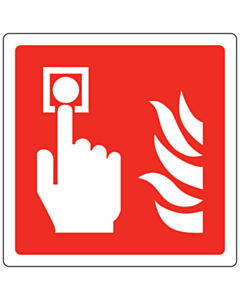 Fire Alarm Call Point Labels 100x100mm