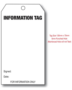 Information Tag (134x67mm)