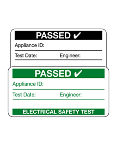 Heavy Duty PAT Test Labels 50x25mm