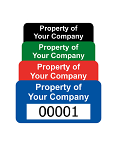 Premium Polyester Asset Labels Number 40x20mm