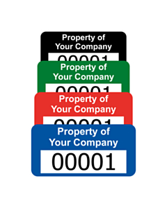 Premium Polyester Asset Labels Number 30x15mm