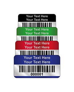 Silver Void Asset Labels Barcode 30x15mm