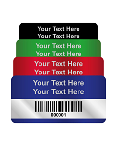 Silver Void Asset Labels Barcode 50x25mm