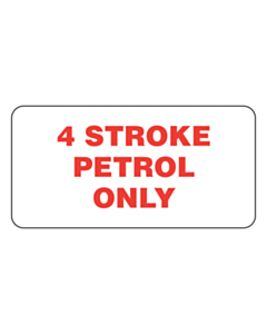 4 Stroke Petrol Only Labels (50x25mm)