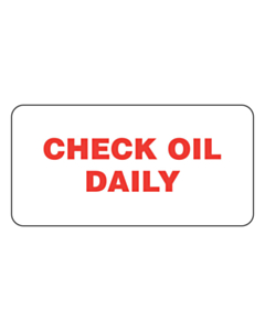 Check Oil Daily Labels 50x25mm