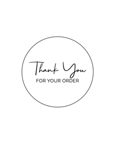 Thank You For Your Order Stickers 40mm