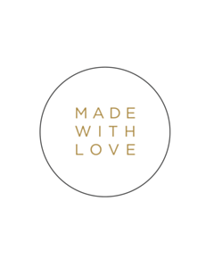 Made With Love Gold Stickers 40mm