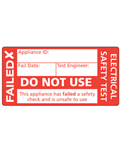 Failed Do Not Use PAT Test Label 50x25mm