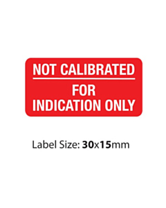 Red Not Calibrated Labels (30x15mm)
