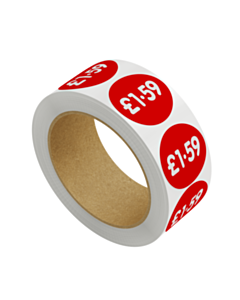 £1.59 Price Labels 30mm Permanent