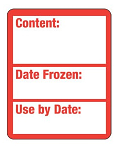 Frozen Food Content Labels 40x50mm