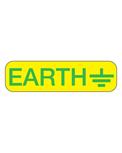 Electrical Earth Symbol Label 35x10mm