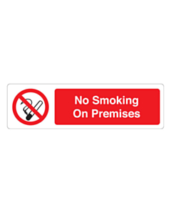 No Smoking On Premises Labels (150x43mm)