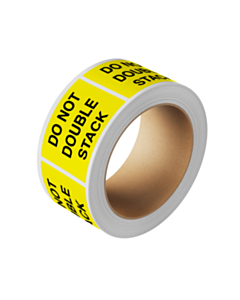 Yellow Do Not Double Stack Labels 150x100mm