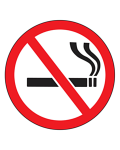 No Smoking Stickers 75mm