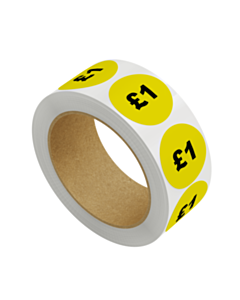 £1 Price Labels 40mm Permanent