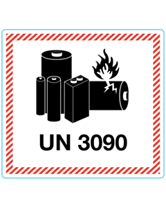 UN 3090 Lithium Battery Labels 120x110mm