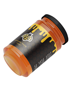 Personalised Black Honeycomb 500g Honey Jar Wraparound Labels 225x60mm